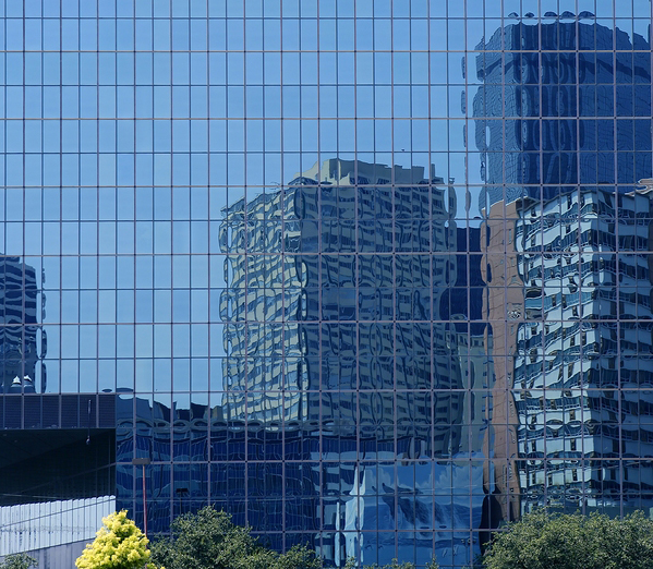 Dallas Downtown City Mirror Skyscraper Buildings